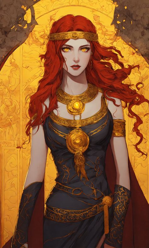 Lexica - Ancient greek red hair woman with yellow eyes goth . comic Red Haired Goddess, Red Hair Goddess, Red Hair Yellow Eyes, Goth Comic, Goddess Oc, Goddess Of Justice, Greek Girl, Greek Women, Red Hair Woman