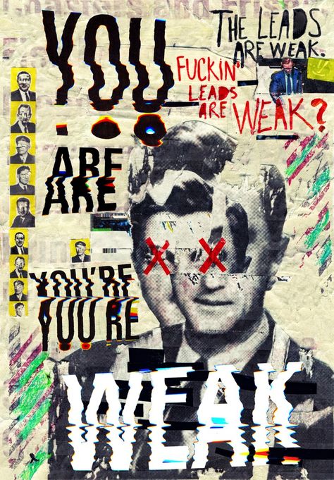 Punk Collage Graphic Design, Alternative Graphic Design, Postmodern Poster, Glitch Typography, Grunge Typography, Typographie Inspiration, Arte Punk, Punk Poster, Graphisches Design