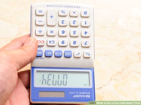 4 Ways to Do a Cool Calculator Trick - wikiHow Calculator Tricks, Cool Calculator, Math Photos, Calculator Words, Six Word Story, Trick Words, Math Magic, Best Study Tips, Math Tricks