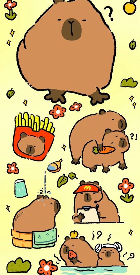 Cute Capybara Wallpaper 4K for Iphone, Ipad, Laptop, PC Croquis, Capybara Background, Cute Capybara Wallpaper, Capybara Wallpaper, Baby Capybara, Background Pc, Cute Capybara, Iphone Wallpaper Green, Ipad Laptop