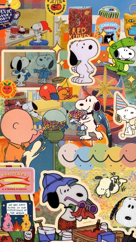 Snoopy Wallpaper, Snoopy Pictures, The Peanuts, Snoopy Love, Cute Patterns Wallpaper, Peanuts Gang, Art Collage Wall, Cute Backgrounds, Cute Wallpaper Backgrounds