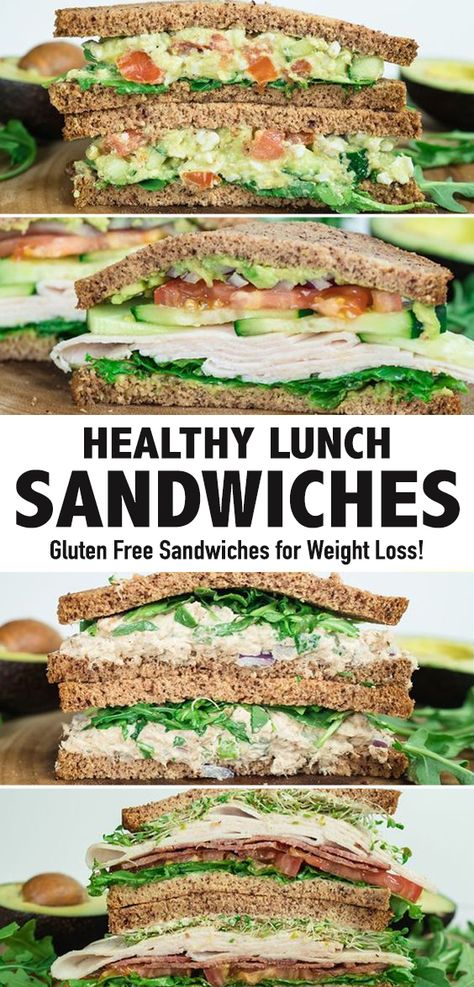 These weight loss sandwich recipes are gluten free, low carb, and a great lunch idea for weight loss! #lunchrecipes #healthylunch #sandwichrecipes #healthysandwich #lowcarblunch Healthy Lunch Recipes Sandwiches, Easy Healthy Lunch Sandwiches, Low Carb Sandwiches Ideas, Sandwich Recipes School Lunch, Low Calorie Sandwich Lunches, Gluten Lunch Ideas, Healthy Sandwiches Dinner, Best Healthy Sandwiches, Sandwich Recipes Low Calorie