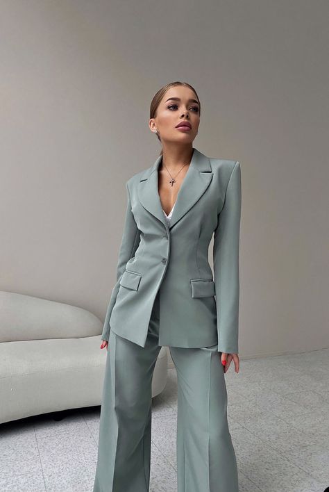 slim legs pants,seamless hot pants women tuxedos,long sleeve, v neck,waterproof pants,white slim fit pants for men pants suits,custom made,punk style pants custom made any size and color jacket and pants,womens red pants,pant skirts.syi Mint Pants Outfit, Graduation Suits For Women, Women Suit And Tie, Grad Suits, Power Suits For Women, Womens 3 Piece Suit, Pent Coat, Graduation Suit, Graduation Suits