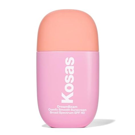 Kosas DreamBeam Mineral Sunscreen SPF 40 - Smooth Liquid Sun Protection for Face - Lightweight Makeup Base with Hyaluronic Acid, Ceramides & Peptides - Subtle Radiant Finish, 40 ml Kosas Sun Screen, Kosas Dreambeam, Kosas Makeup, Lightweight Makeup, Sunscreen Spf, Mineral Sunscreen, Spf Sunscreen, Makeup Base, Hyaluronic Acid