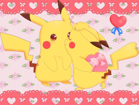 Pika love Pikachu Chibi, Female Pikachu, Pokemon Series, Amazing Wallpaper, Pikachu Wallpaper, Drawing Things, Pikachu Plush, Cute Pikachu, Pokemon Eeveelutions