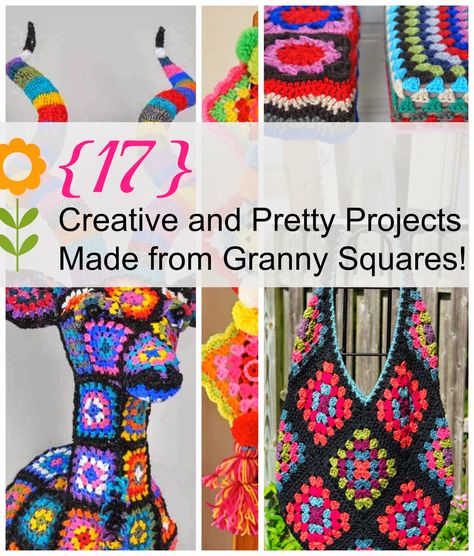 House Revivals: 17 Pretty Projects to Make With Granny Squares Upcycling, Granny Square Projects, Granny Square Crochet Patterns, Purl Bee, Granny Square Afghan, Vintage Crochet Patterns, Granny Square Blanket, Granny Squares Pattern, Granny Square Crochet Pattern