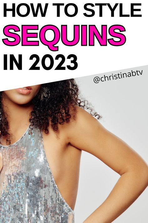 The year 2023 promises to be a sparkly, exciting time for fashion and style. Sequins have made a huge comeback in recent years, and they show no signs of slowing down. With the latest trends and styles, you can easily learn how to elevate your wardrobe with a bit of glitter and glamour. In this article, we'll show you the newest ways to wear sequins into the new year, and how to add an extra bit of shine to your look. Sequin Shirt Outfit, Sparkle Top Outfit, Formal Office Attire, Sequins Top Outfit, Nye Dresses, Champagne Sweatshirt, Sequin Halter Top, Nye Dress, Sequined Sweatshirt