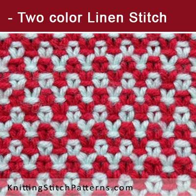 Two color Linen Stitch. Free Knitting Pattern includes written instructions and video tutorial. Two Color Knitting Patterns, Slip Stitch Knitting, Mosaic Knitting, Knitting Videos Tutorials, Knitting Stitches Tutorial, Linen Stitch, Knitting Stiches, Vogue Knitting, Dishcloth Pattern