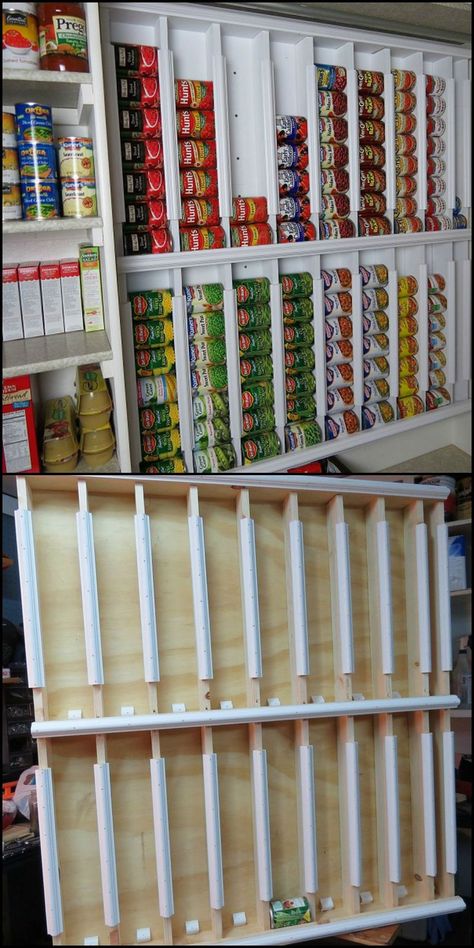 How To Build A Rotating Canned Food System  http://theownerbuildernetwork.co/easy-diy-projects/diy-storage-projects/diy-rotating-canned-food-system/  If you need a great storage system for your pantry, then this project is for you! Could this be your next project to organize your pantry? Diy Storage Projects, Cocina Diy, Desain Pantry, Diy Rangement, Diy Organizer, Kabinet Dapur, Diy Pantry, Hemma Diy, Food System