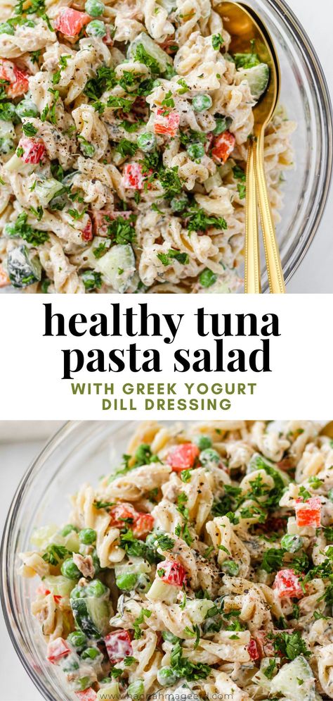 Healthy Creamy Pasta, Healthy Tuna Pasta Salad, Healthy Tuna Pasta, Tuna Pasta Salad Healthy, Tuna Pasta Salad Recipes, Creamy Pasta Salad, Tuna Pasta Salad, Creamy Pasta Salads, Canned Seafood