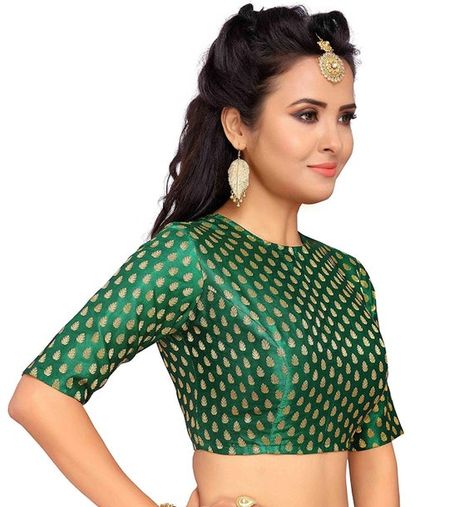 Sleeveless Blouse Saree, Blouse Crop Top, Blouse Lehenga, Blouse Sari, Brocade Saree, Blouse Crop, Blouse Designer, Blouse Ideas, Brocade Blouse