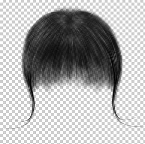 Black Hair Brush, White Black Hair, Forehead Hair, Photoshop Hair, Human Body Drawing, Photoshop Tuts, Pixie Cut With Bangs, Hair Illustration