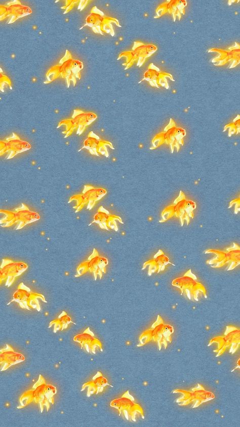 Orange gold fish wallpaper/background. White Fish Wallpaper, Goldfish Wallpaper Iphone, Goldfish Phone Wallpaper, Yellow Fish Aesthetic, Phone Background Painting, Aquarium Computer Wallpaper, Cute Fish Wallpaper Aesthetic, Gold Fish Aesthetic Wallpaper, Goldfish Aesthetic Wallpaper