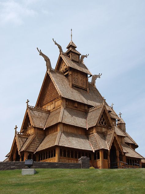 Minot Scandinavian Heritage Church by minnemom, via Flickr Scandinavian Architecture, North Dakota Travel, Nordic Architecture, Scandinavian Heritage, Viking House, Wooden Building, Arsitektur Masjid, Heritage Museum, Old Churches