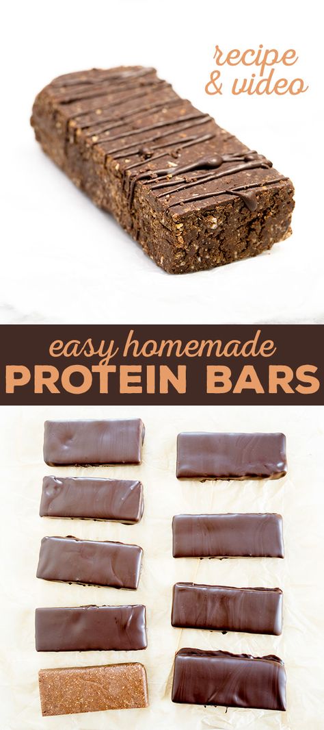 These homemade protein bars are no bake, endlessly customizable energy bars. Just like Luna and Power bars, and made with your favorite protein powder. Baked Protein Bars Oven, Diy Protein Bars, Ella Vegan, Protien Bars, Homemade Protein Bars, Low Carb Protein Bars, Vegan Protein Bars, Protein Bars Homemade, Healthy Protein Snacks