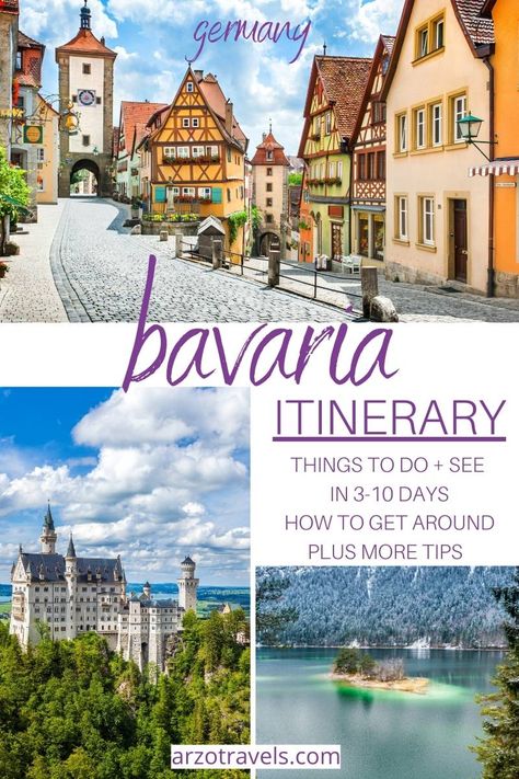 Create an Epic Bavaria Itinerary for 3-10 Days - Arzo Travels Berlin, Bremen, Oktoberfest Itinerary, Bavaria Itinerary, Germany Cities, Germany Itinerary, Bavaria Travel, Munich Germany Travel, Germany Travel Destinations