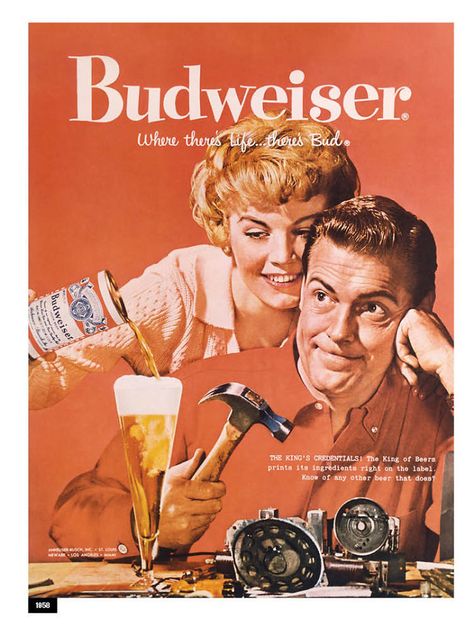 50's Commercial Vintage Ads, Albert Einstein, 1960s Ads, 60s Ads, 1960s Advertising, Vintage Commercials, Beer Advertisement, Beer Ad, Plakat Design
