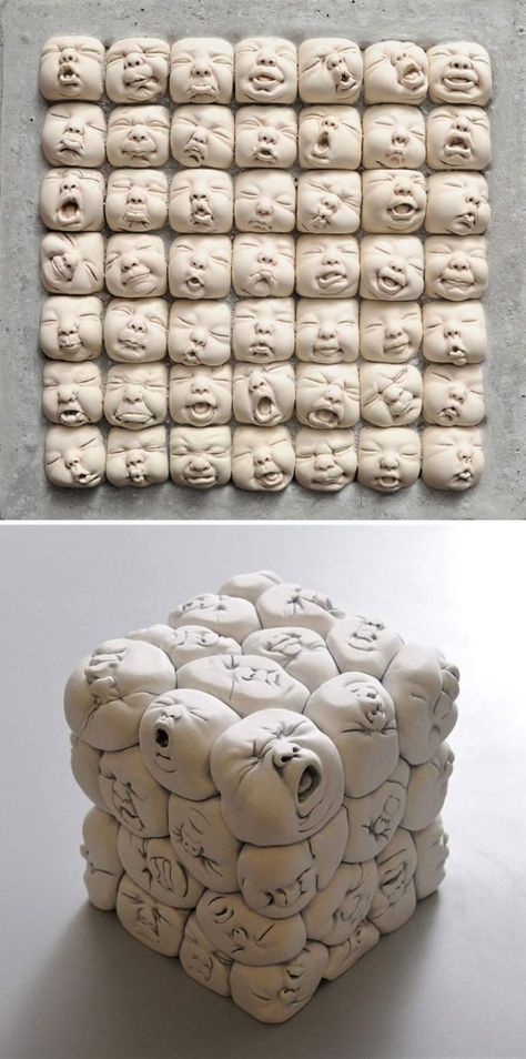 Johnson Tsang, Ceramic Sculpture Materials Ideas, Ceramic Characters Sculpture, Clay Installation Art, Sculpture Art Clay Aesthetic, Weird Wood Projects, Ceramic Surrealism, Ceramic Installation Art, Ceramic Art Sculptures & Statues, Nostalgia Sculpture