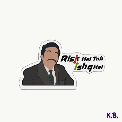 Digital Art | Stickers | buzzzpool | follow on | Instagram | Scam 1992 | Big Bull in 1992 | Risk hai to ishq hai ❤️ Harshad Mehta, Scam 1992, Digital Art Stickers, Ishq Hai, Big Bull, Memories Art, Childhood Memories Art, Print Outs, Islamic Paintings