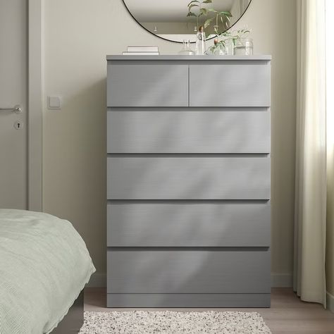 Dressers & Chest of Drawers - Buy Online - IKEA CA Grey Drawers Bedroom, Ikea Malm Chest Of Drawers, Malm Chest Of Drawers, Dresser Grey, Grey Chest Of Drawers, Malm Bed, Ikea Malm Dresser, Tall Chest Of Drawers, Large Chest Of Drawers