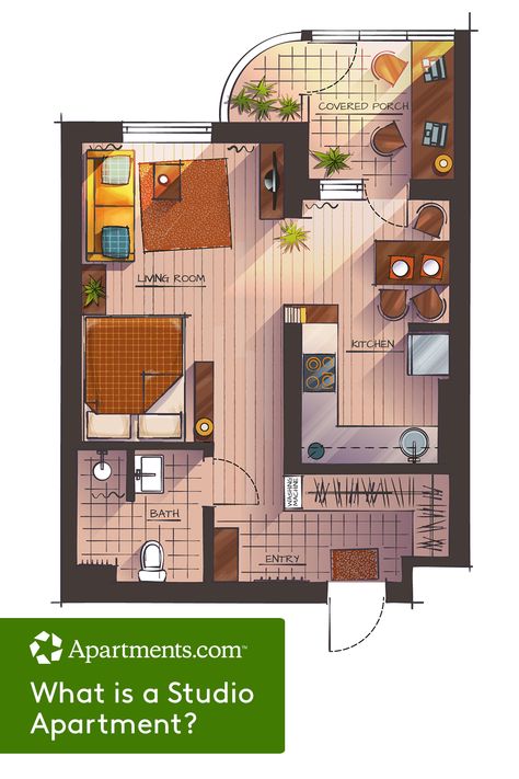 Open Plan Studio Apartment Layout, Open Floor Plan Loft Studio Apartments, Studio Apartment Open Layout, Modular Studio Apartment, Studio Apartment Ideas Plan, Open Studio Apartment Ideas, Open One Bedroom Apartment Ideas, Studio Rooms Bedrooms, Studio Apartment Plan With Dimensions