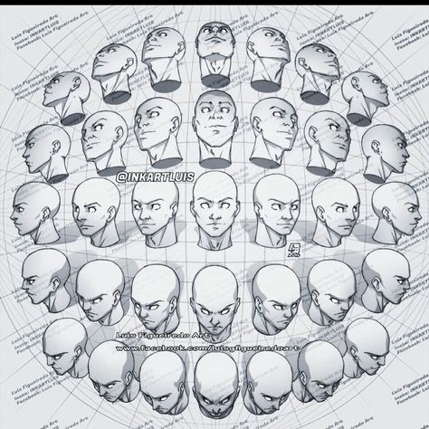 Head Studies, Head Drawing, Perspective Drawing Lessons, Sketching Tips, Drawing Heads, Head Art, Drawing Tutorial Face, Human Anatomy Art, Perspective Art