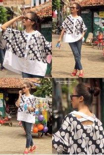 batik amarillis's breezy blouse 2 Batik Blazer, Batik Dress Modern, Batik Kebaya, Blouse Batik, Iranian Women Fashion, Batik Fashion, Batik Dress, Muslimah Fashion Outfits, Stylish Dress Designs