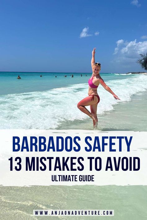 Is Barbados safe for your tropical island vacation? Read my Barbados safety travel guide covering everything you need to know about Barbados travel, safety tips, Bridgetown, Barbados hotels, and hidden Caribbean destinations gem! Don't miss out on exploring Barbados beaches, swim in the Caribbean Sea and more caribbean travel! Click to read my Caribbean island blog post!

Barbados flag | Barbados travel | Windward islands | Rihanna

#caribbean #barbados #tropicalisland #travelsafety Packing For Barbados, Things To Do In Barbados Top 10, Barbados Outfit Ideas, Barbados Vacation Outfit, Barbados Outfits, Barbados Hotels, Barbados Aesthetic, Things To Do In Barbados, Sandals Barbados