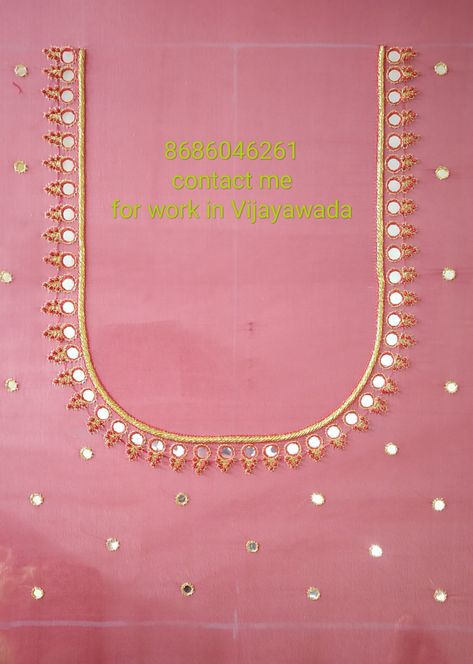 Mirror Design Blouse, Magam Work Mirror Designs, Mirror Work Computer Embroidery, Mirror Work Blouse Design Simple, Mirror Maggam Work Blouse Designs Latest, Computer Mirror Work Blouse Designs, Aari Mirror Work Designs, Mirror Maggam Work, Mirror Work Blouse Design Embroidery