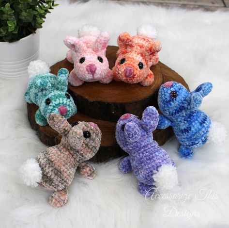 Amigurumi Patterns, Crochet Velvet Amigurumi, Velvet Amigurumi, Amigurumi Minta, Pocket Pal, Bunny Amigurumi, Crochet Easter, Crochet Dinosaur, Crochet Bunny Pattern