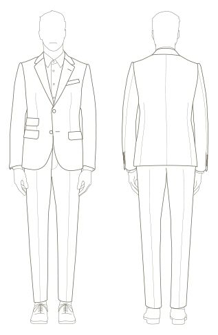 Men Men In Suits Drawing, Suit Art Reference, Tuxedo Drawing, Suit Silhouette, Bedroom Inspirations Teenage, Fashion Sketches Men, Suit Drawing, Fashion Figure Drawing, Fashion Design Sketch