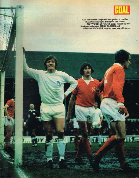 Millwall v Blackpool. 1973. Blackpool Fc, Millwall Fc, English Football League, Division 2, Classic Football, English Football, The Den, Retro Football, The Division