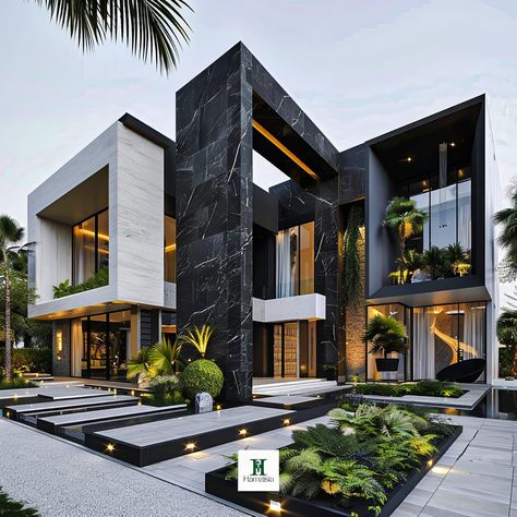 ￼ Dream Home Modern Luxury, Expensive Modern House, Most Modern Houses, Future Dream House, Marble Exterior House, Modern Luxury Home Exterior, Modern Mansion In The Woods, Marble House Exterior, Big Modern Houses Luxury Mansions