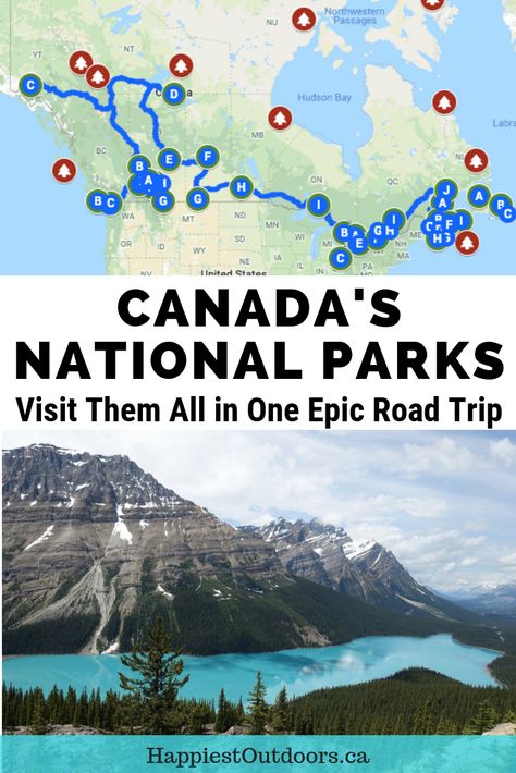 This epic road trip across Canada visits all of Canada's National Parks. Drive across Canada stopping in every single Canadian National Park, plus all the major cities and provincial capitals. How to visit all the National Parks in Canada. #Canada #NationalParks #roadtrip #CanadianNationalParks #NationalParksinCanada #NationalParksCanada #CanadaNationalParks #Canadaroadtrip #driveacrossCanada Canadian National Parks, National Parks Road Trip, Canadian Road Trip, Road Trip Map, Usa Roadtrip, Canada National Parks, East Coast Road Trip, Canada Travel Guide, Canadian Travel