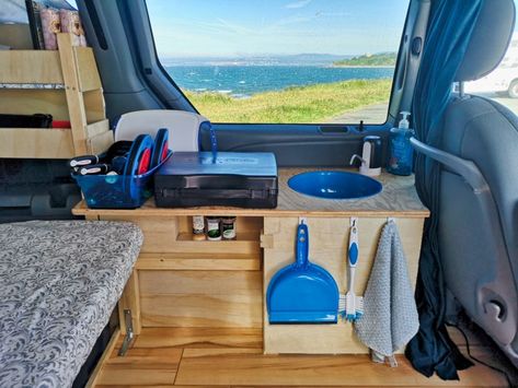 Van Camping Minivan, Camper Minivan, Mini Van Camper, Dodge Caravan Minivan, Caravan Conversion, Minivan Camper, Van Kitchen, Caravan Van, Minivan Camper Conversion