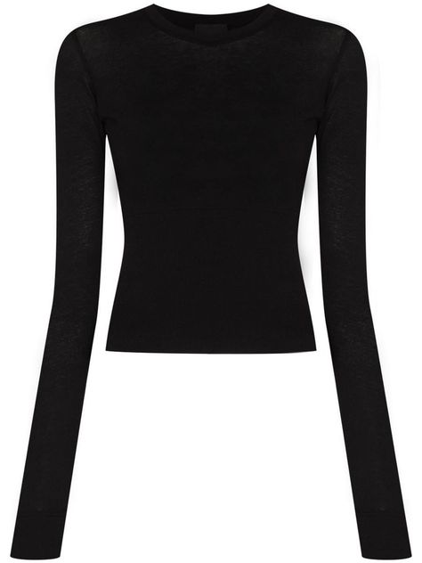 Fitted long sleeve t-shirtGender: WomenMaterial: Cotton 100%Color: BlackProduct ID: W1021R05*Import tax/duty will be calculated at checkout (If applicable) Black Long Sleeve Outfit, Sleeve Shirt Outfit, Long Sleeve Shirt Outfits, Wardrobe Nyc, Cotton Tops Women, Long Sleeve Outfits, Black Long Sleeve Shirt, Cropped Tops, Black Long Sleeve Top