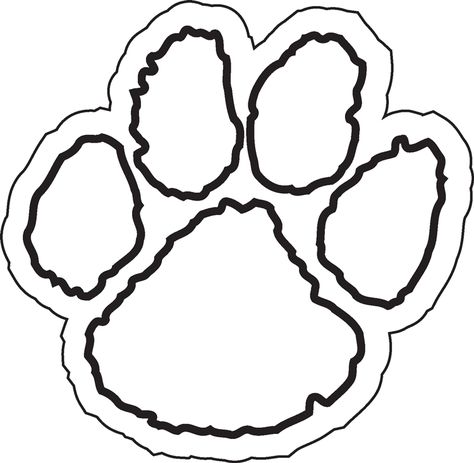 Paw Print Template, Paw Template, Clemson Paw, Tiger Paw Print, Clemson Tiger Paw, Homecoming Floats, Tiger Paw, Tiger Print, Temporary Tattoo