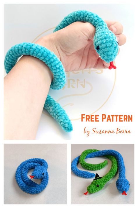 Very Beginner Crochet, Free Crochet Plushie Patterns Snake, Mini Snake Crochet Pattern, Crochet Snake Plush Pattern, Crochet Projects For Chunky Yarn, Free Crochet Mini Plushie Patterns, Snake Knitting Pattern, Small Chunky Yarn Crochet Projects, Snake Plush Pattern Free