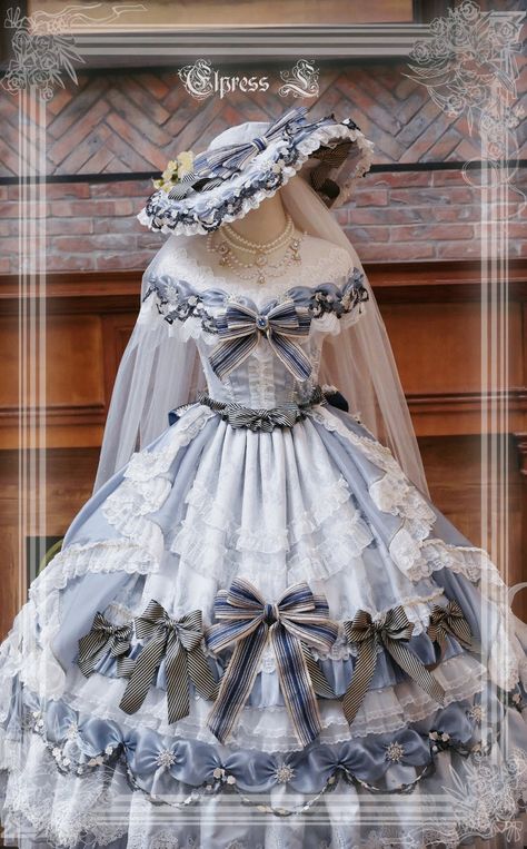 Victorian Dress Gown, Ethereal Dress, Classic Lolita, Tomorrow Is Another Day, Flounce Skirt, Old Fashion Dresses, Kawaii Dress, Fairytale Dress, Vestidos Vintage