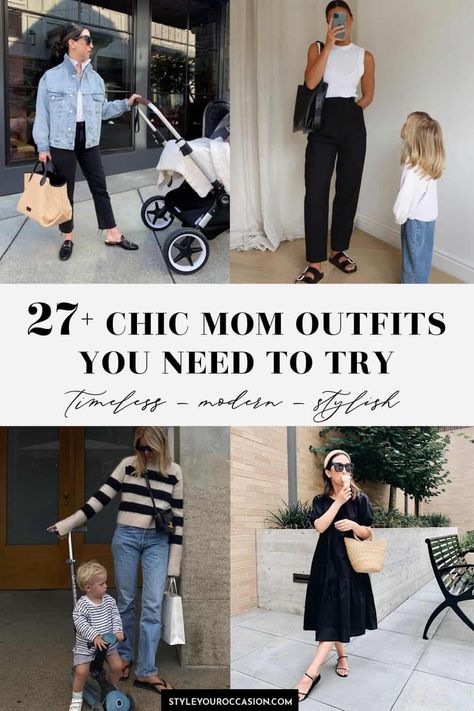 Coffee Outfit Ideas Casual, Mum Style Fashion Outfit Ideas, Hip Mom Style, Mom Outfit Birthday Party, Sporty Mum Outfit, Mom Going Out Outfits Night, New Mum Fashion, Mom Outfit For Birthday Party, Mommy Looks Outfit