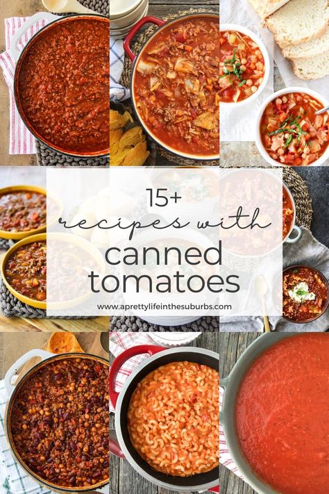 Chopped Tomatoes Canned, What To Do With Canned Tomatoes, Canned Tomato Pasta Recipe, Canned Tomato Paste Recipe, Recipes Using Canned Tomato Sauce, Canned Tomato Recipes Dinner, Recipes Using Diced Tomatoes, Canned Tomato Recipes Ideas, Recipes Using Canned Tomatoes