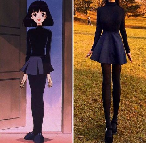 Hotaru Tomoe Alias Sailor Saturn From Sailor Moon Sailor Moon Civilian Outfits, Sailor Saturn Inspired Outfit, Sailor Moon Outfits Inspired, Sailor Moon Fits, Sailor Saturn Costume, Sailor Moon Style Inspired Outfits, Manga Outfits Ideas, Character Outfits Inspiration, Sailor Mars Outfit Ideas