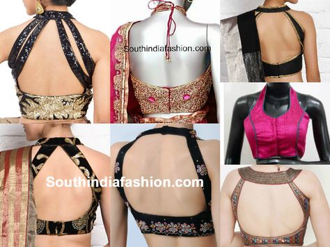 halter_neck_blouse_designs Halter Saree Blouse Design, Halter Neck Indian Blouse, Halter Neck Back Design, Halter Neck Blouse Back Design, Neck Designs For Saree Blouse, Halter Neck Blouse Saree, Halter Saree Blouse, Halter Blouses, Halter Neck Saree Blouse