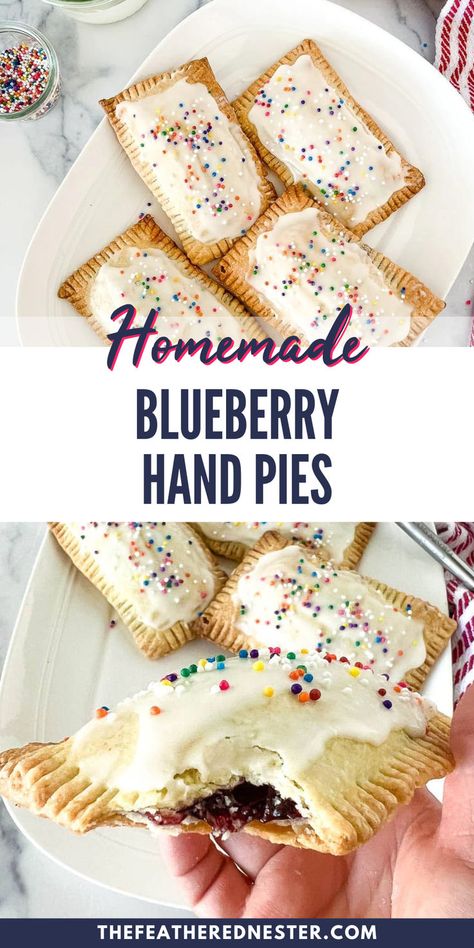 This easy Homemade Blueberry Hand Pies recipe creates delicious Blueberry Pop Tarts using refrigerated pie dough. They're easy to make! Pop Tart Cake, Blueberry Pop Tarts, Dessert Person, Poptart Recipe, Easy Jam, Human Energy, Pop Tarts Homemade, Tart Dough, Bakery Style Muffins