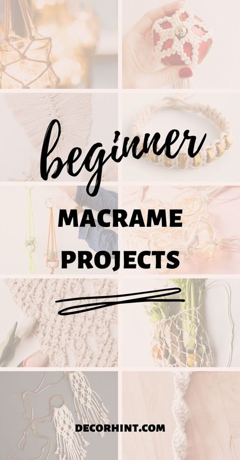 Fun Macrame Projects, First Macrame Project, Diy Macrame Patterns, Macrame Tutorial Beginner Free Pattern, Braided Cord Macrame Projects, Easy Macrame Gifts, Diy & Crafts, Basic Macrame Knots Step By Step, Macrame Work Station