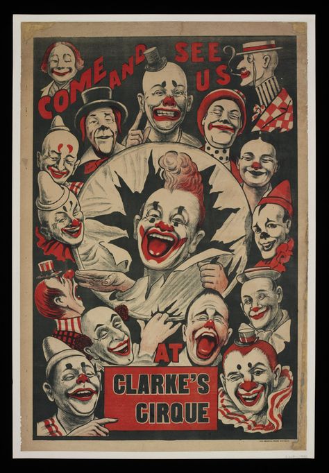 Tumblr, Clown Poster, Clown Vintage, Circus Vintage, Circus Posters, Old Circus, Vintage Circus Posters, Circus Wedding, Clown Tattoo