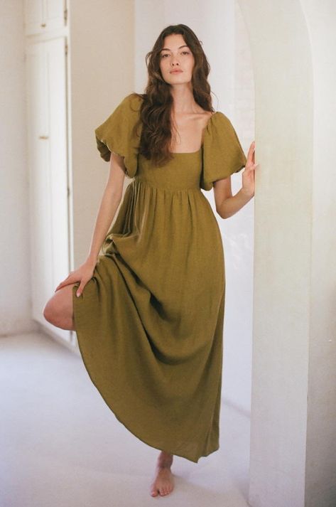 Candace Maxi Dress - Saltern Claudia Dress, Ethical Living, San Diego County, Linen Maxi Dress, Luxury Linen, Contemporary Fashion, Linen Dress, Square Neckline, Lifestyle Brands