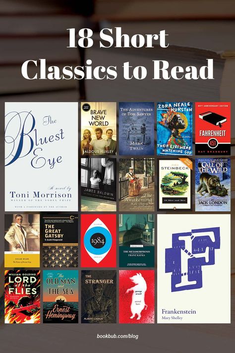 Looking for classic books to read but short on time? Pick up one of these quick reads that has stood the test of time. #books #classics #classicbooks Classic Books To Read, Book Classics, Classics To Read, Best Classic Books, Movie Recs, Reading List Challenge, Book Quotes Classic, Book Wishlist, Book Bucket