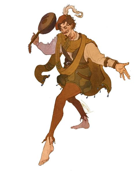 pee on Instagram: “my friends dnd character ferenc the bard ,,,such a feral fella ((in the next few days get ready for more dnd characters bc im drawing the…” Kenku Bard Dnd, Bards Dnd, Bard Poses, Dnd Bard Character Design, Dnd Bard Art, Bard Dnd Character Design, Bard Character Design, Bard Oc, Bard Dnd