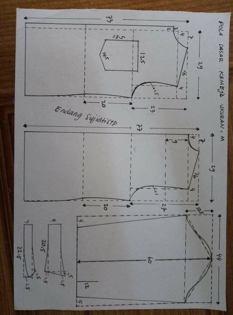 Pinterest E9A Pattern Design Sewing, Dress Shirt Sewing Pattern, Basic Shirts Pattern, Pola Bra, Kemeja Lelaki, Men Pants Pattern, Corset Sewing, Pola Lengan, Clothing Pattern Design